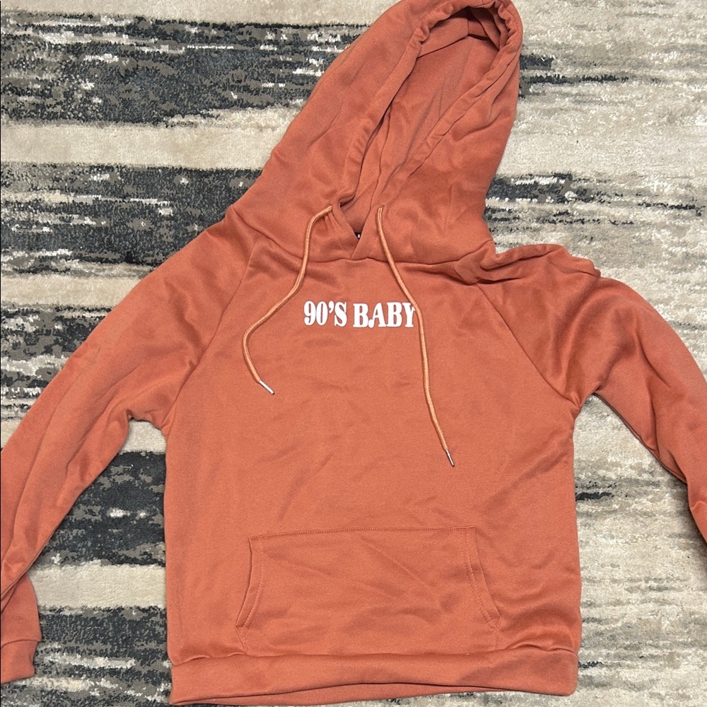 SHEIN Rust Hoodie 90’s Baby Size Large